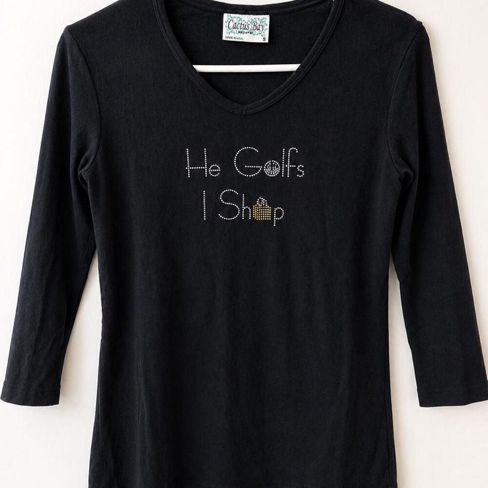 He Golfs, I Shop Quarter Sleeve